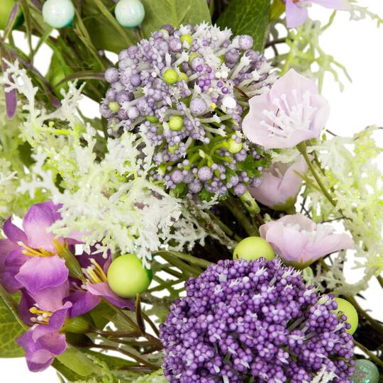 28" Purple Wild Flower & Berry Spring Wreath